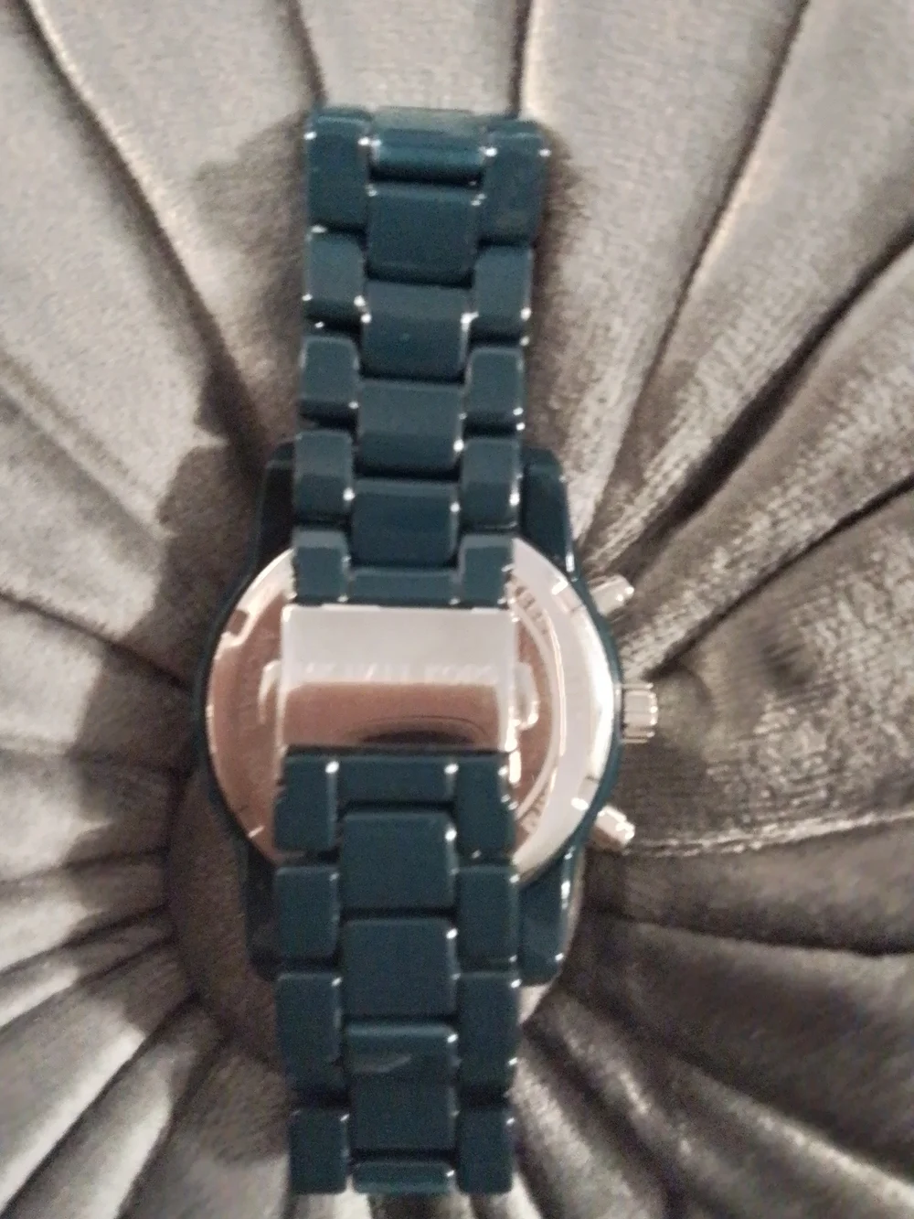 Michael Kors Navy Blue Crystal Accent Chronograph Watch